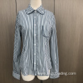 Female yarn dyed spandex long sleeve shirt